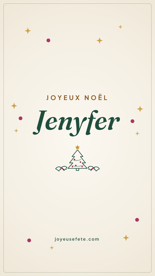 Image « Joyeux Noël Jenyfer » au format story