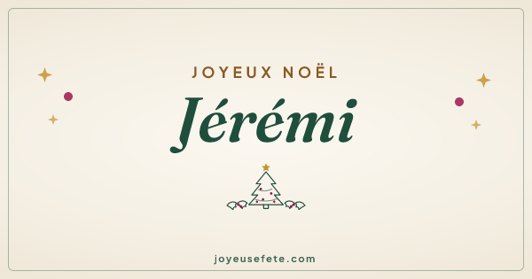 Image « Joyeux Noël Jérémi » au format large