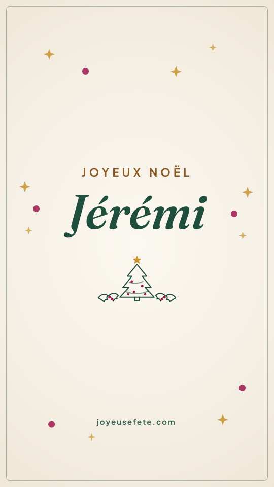 Image « Joyeux Noël Jérémi » au format story