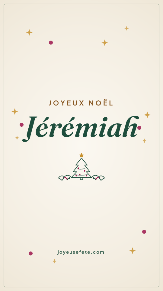 Image « Joyeux Noël Jérémiah » au format story