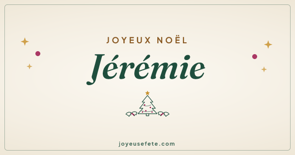 Image « Joyeux Noël Jérémie » au format large