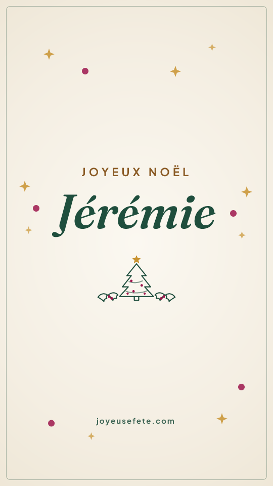Image « Joyeux Noël Jérémie » au format story