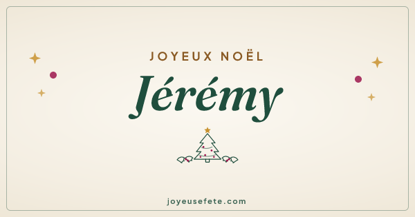 Image « Joyeux Noël Jérémy » au format large