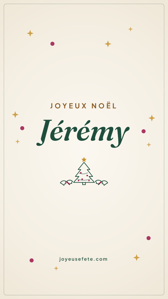 Image « Joyeux Noël Jérémy » au format story