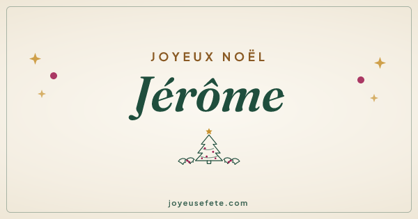 Image « Joyeux Noël Jérôme » au format large