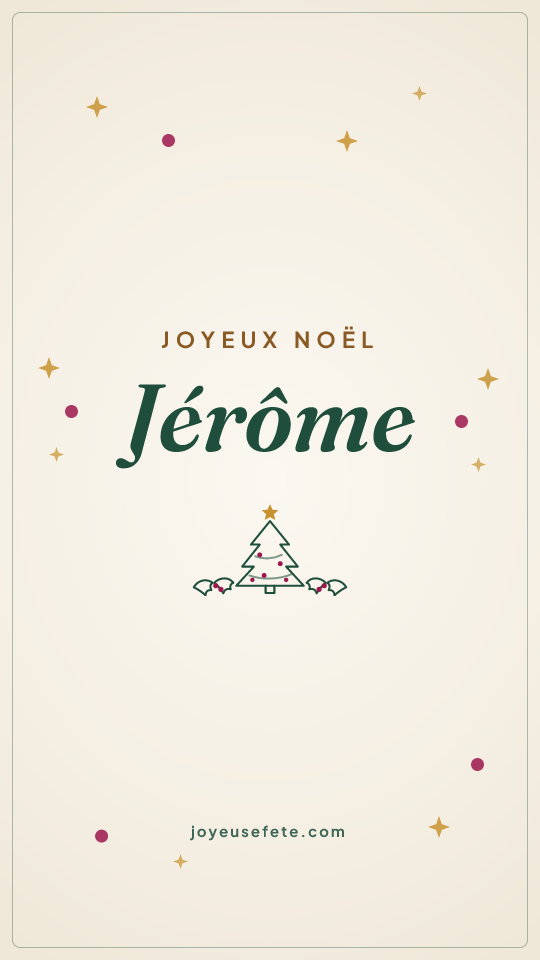 Image « Joyeux Noël Jérôme » au format story