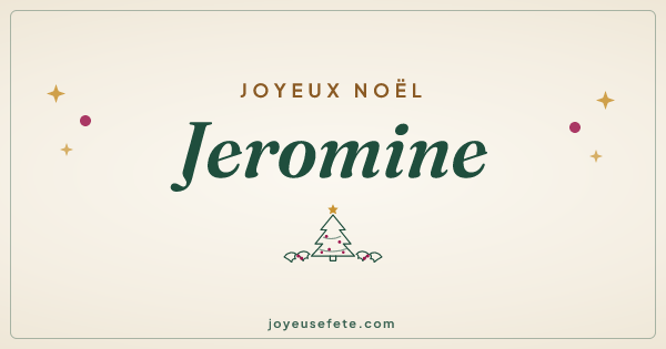 Image « Joyeux Noël Jeromine » au format large