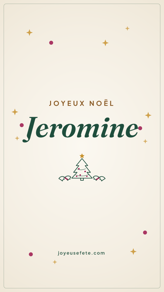 Image « Joyeux Noël Jeromine » au format story