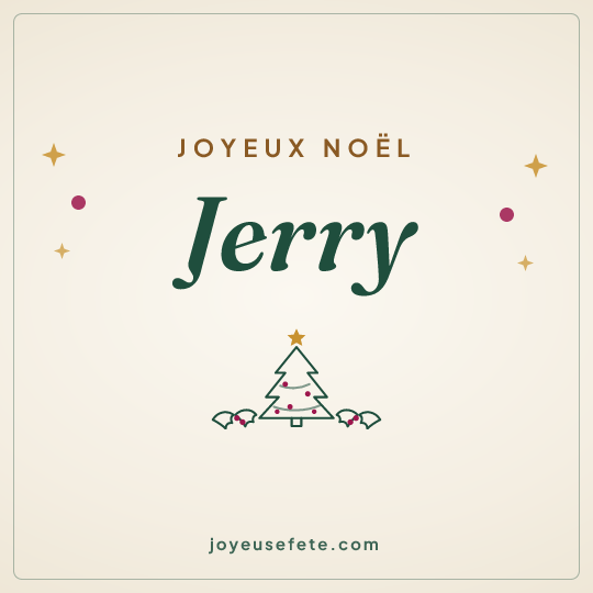 Image carrée « Joyeux Noël Jerry » pour WhatsApp