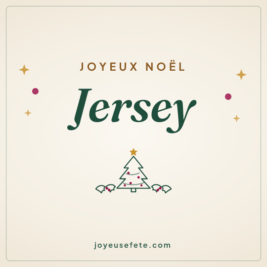 Image carrée « Joyeux Noël Jersey » pour WhatsApp