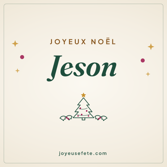 Image carrée « Joyeux Noël Jeson » pour WhatsApp