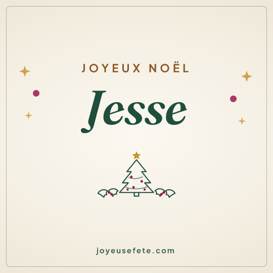 Image carrée « Joyeux Noël Jesse » pour WhatsApp