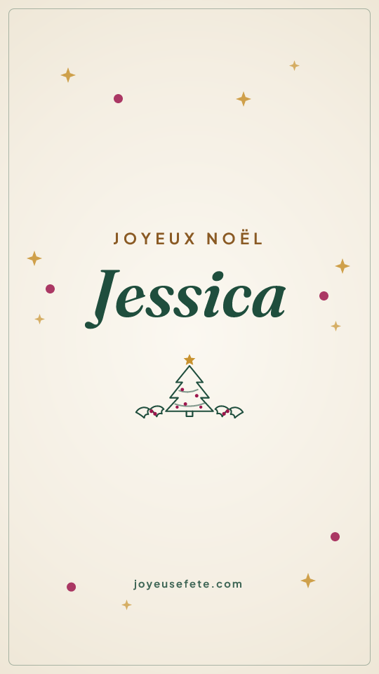 Image « Joyeux Noël Jessica » au format story