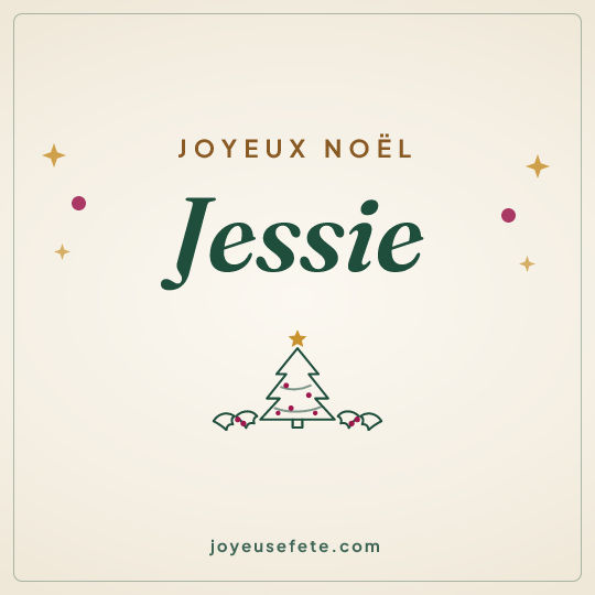 Image carrée « Joyeux Noël Jessie » pour WhatsApp