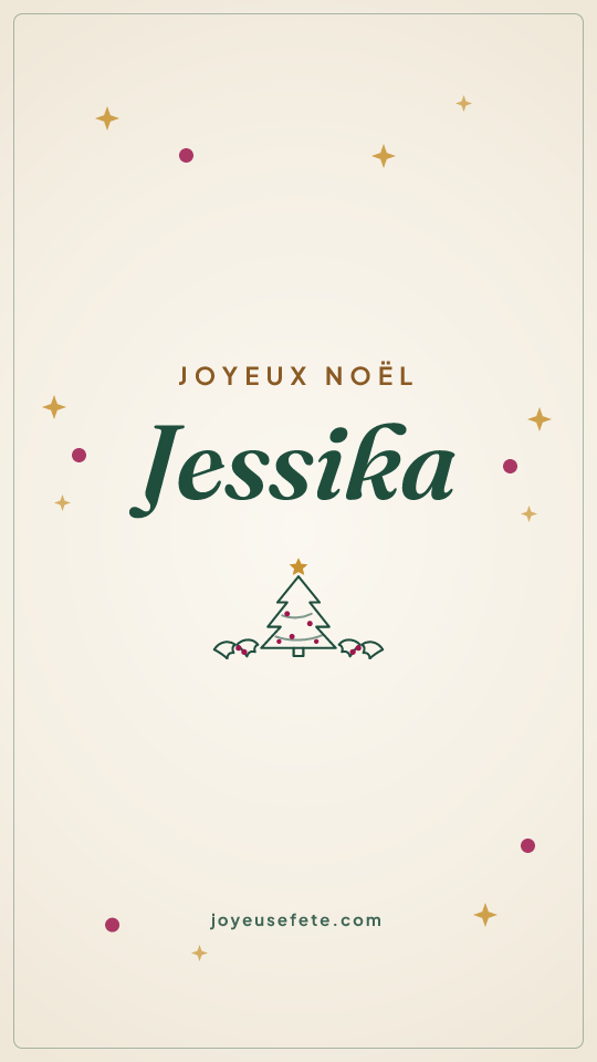 Image « Joyeux Noël Jessika » au format story