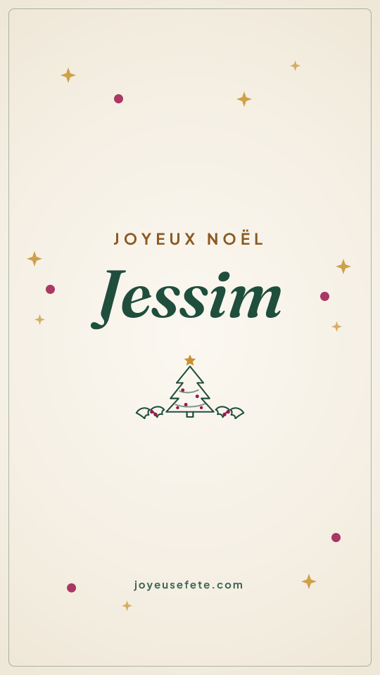 Image « Joyeux Noël Jessim » au format story