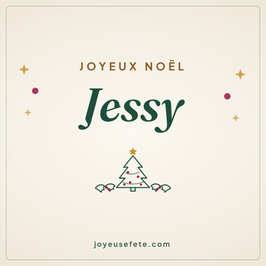 Image carrée « Joyeux Noël Jessy » pour WhatsApp