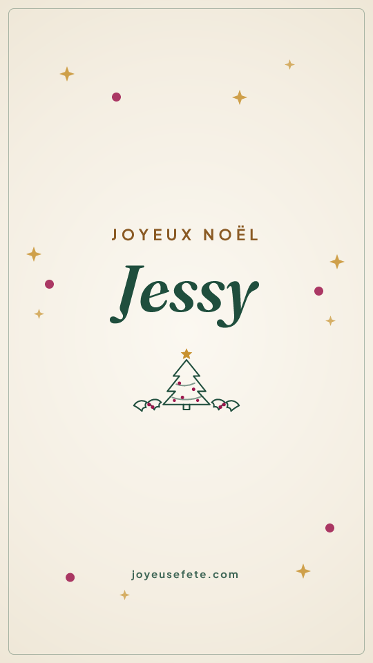 Image « Joyeux Noël Jessy » au format story