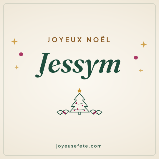 Image carrée « Joyeux Noël Jessym » pour WhatsApp