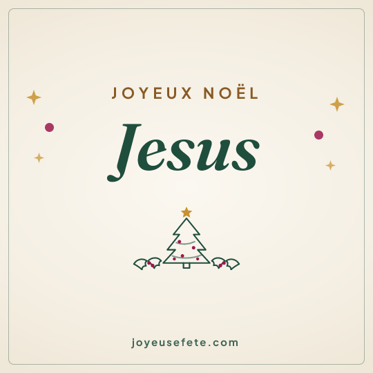 Image carrée « Joyeux Noël Jesus » pour WhatsApp