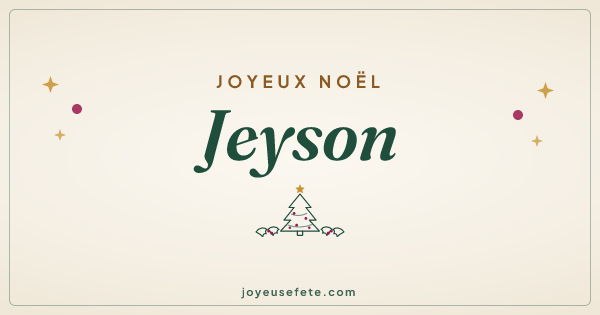 Image « Joyeux Noël Jeyson » au format large