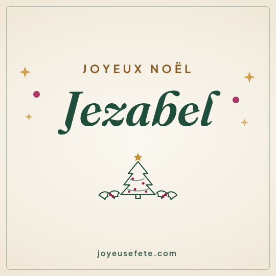 Image carrée « Joyeux Noël Jezabel » pour WhatsApp