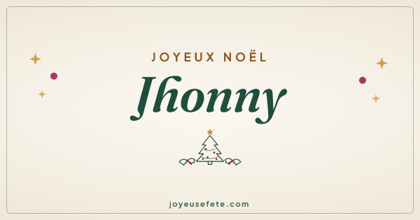 Image « Joyeux Noël Jhonny » au format large