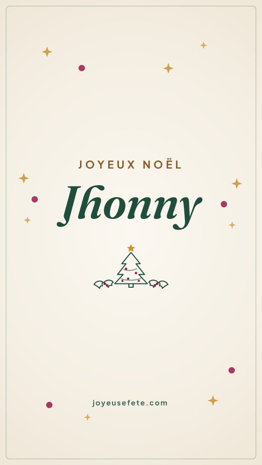 Image « Joyeux Noël Jhonny » au format story