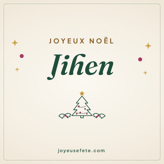 Image carrée « Joyeux Noël Jihen » pour WhatsApp
