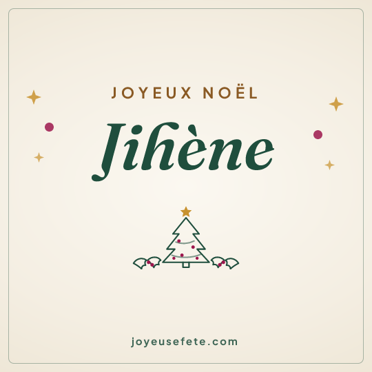 Image carrée « Joyeux Noël Jihène » pour WhatsApp