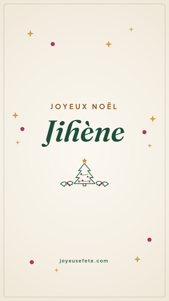 Image « Joyeux Noël Jihène » au format story