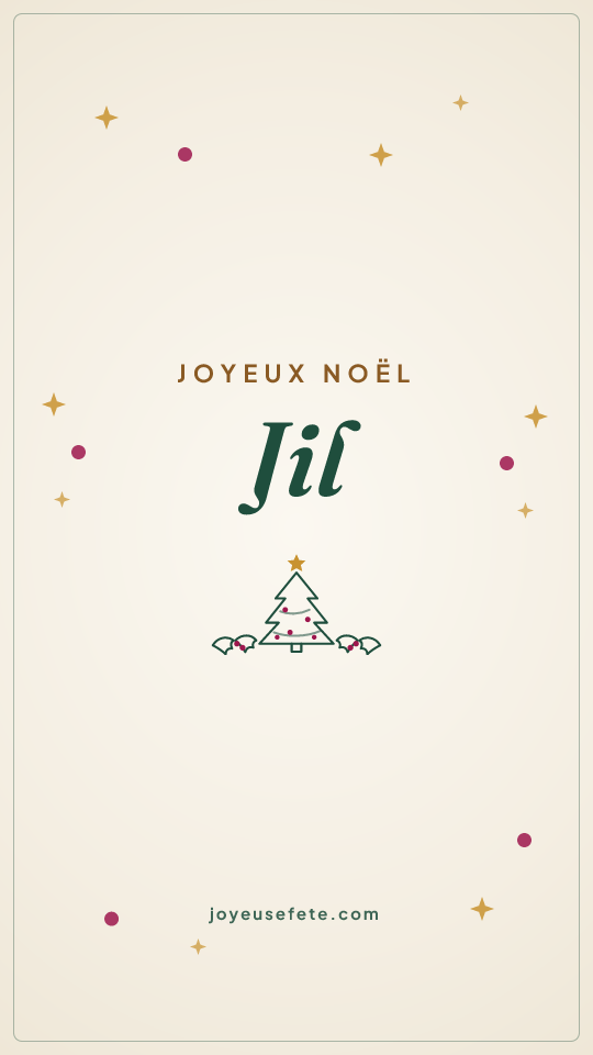 Image « Joyeux Noël Jil » au format story