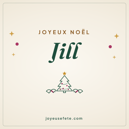 Image carrée « Joyeux Noël Jill » pour WhatsApp