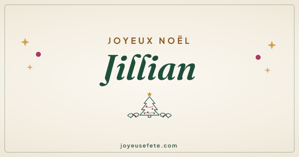 Image « Joyeux Noël Jillian » au format large