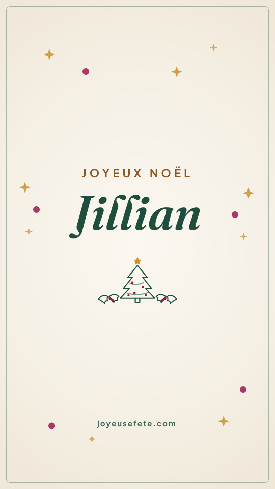 Image « Joyeux Noël Jillian » au format story