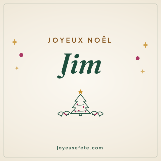 Image carrée « Joyeux Noël Jim » pour WhatsApp