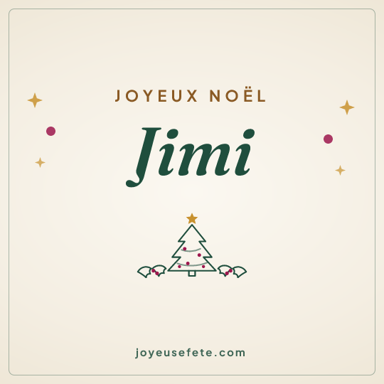 Image carrée « Joyeux Noël Jimi » pour WhatsApp