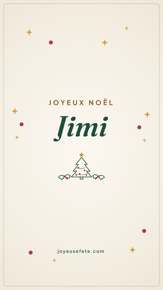 Image « Joyeux Noël Jimi » au format story