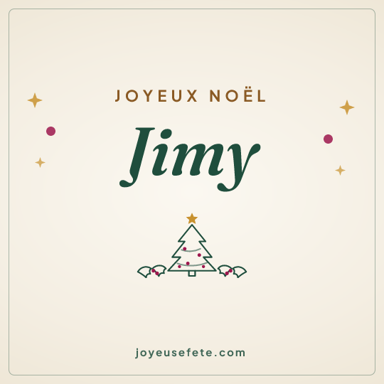 Image carrée « Joyeux Noël Jimy » pour WhatsApp