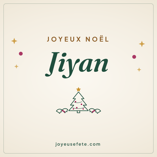 Image carrée « Joyeux Noël Jiyan » pour WhatsApp