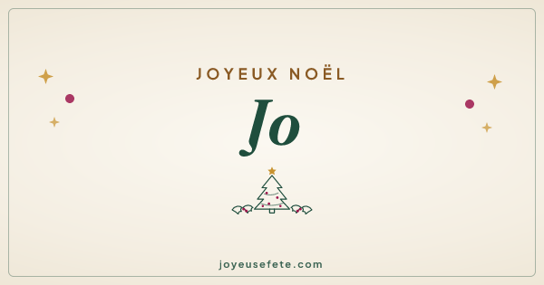 Image « Joyeux Noël Jo » au format large