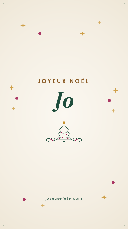 Image « Joyeux Noël Jo » au format story