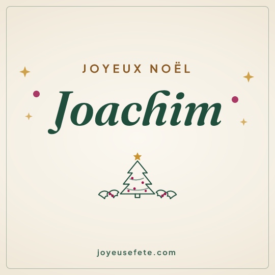 Image carrée « Joyeux Noël Joachim » pour WhatsApp