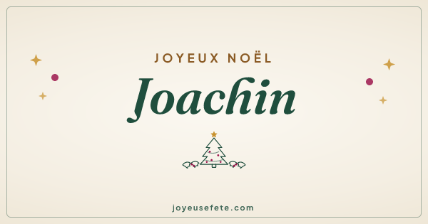 Image « Joyeux Noël Joachin » au format large