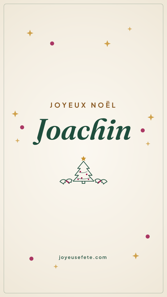 Image « Joyeux Noël Joachin » au format story