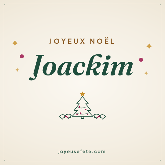 Image carrée « Joyeux Noël Joackim » pour WhatsApp