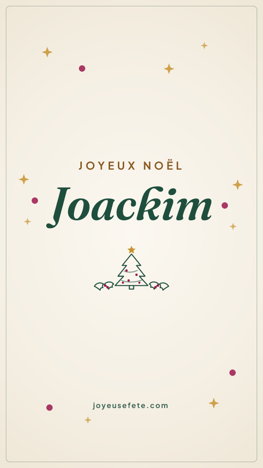Image « Joyeux Noël Joackim » au format story