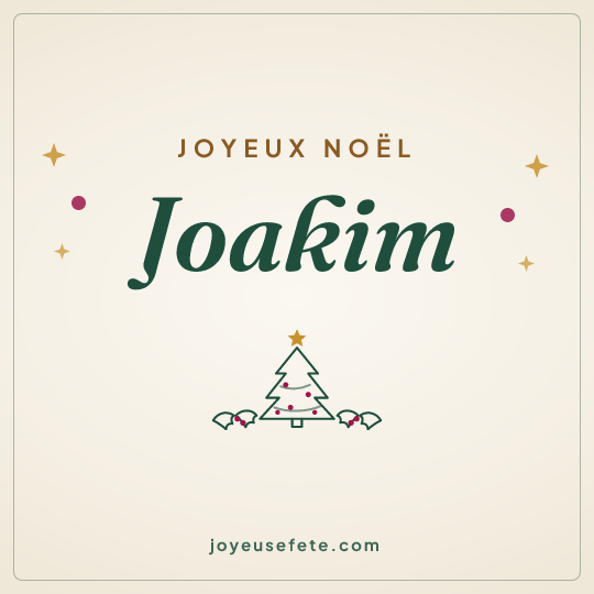 Image carrée « Joyeux Noël Joakim » pour WhatsApp