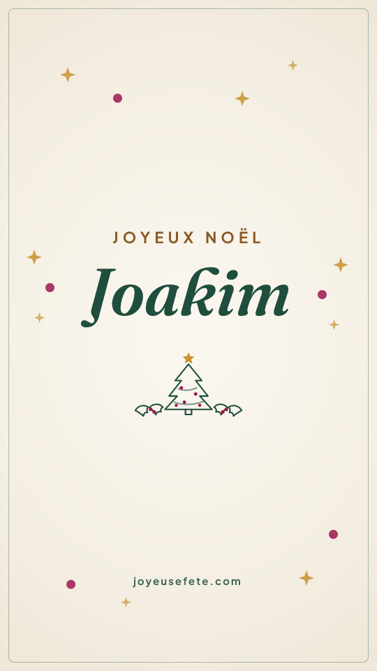 Image « Joyeux Noël Joakim » au format story