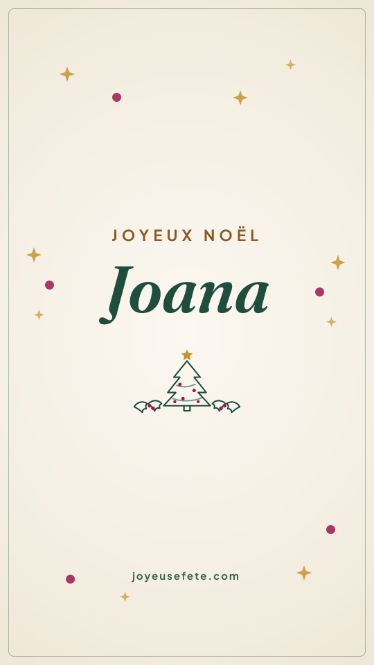 Image « Joyeux Noël Joana » au format story